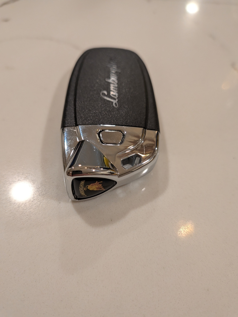 Lamborghini Car Key Fob Black and Silver
